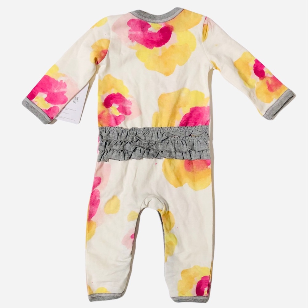 NWT Burt’s Bees 0-3m floral spring romper - Picture 8 of 8